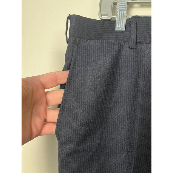 Armani  Collezioni Navy Blue Micro striped  2 Piece Suit Jacket Pants Set - Picture 14 of 16